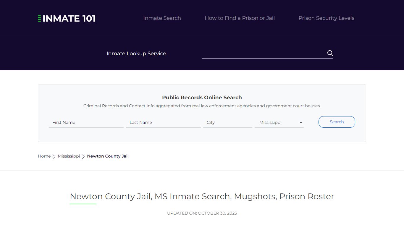 Newton County Jail, MS Inmate Search, Mugshots, Prison Roster